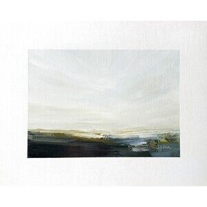8x10 Original Oil Painting Landscape Neutral Modern Contemporary Contrast Signed